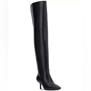 INC International Concepts Black Over-The-Knee Pointed Toe Boot